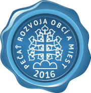 Pečať Rozvoja obcí a miest udelená obci Divinka